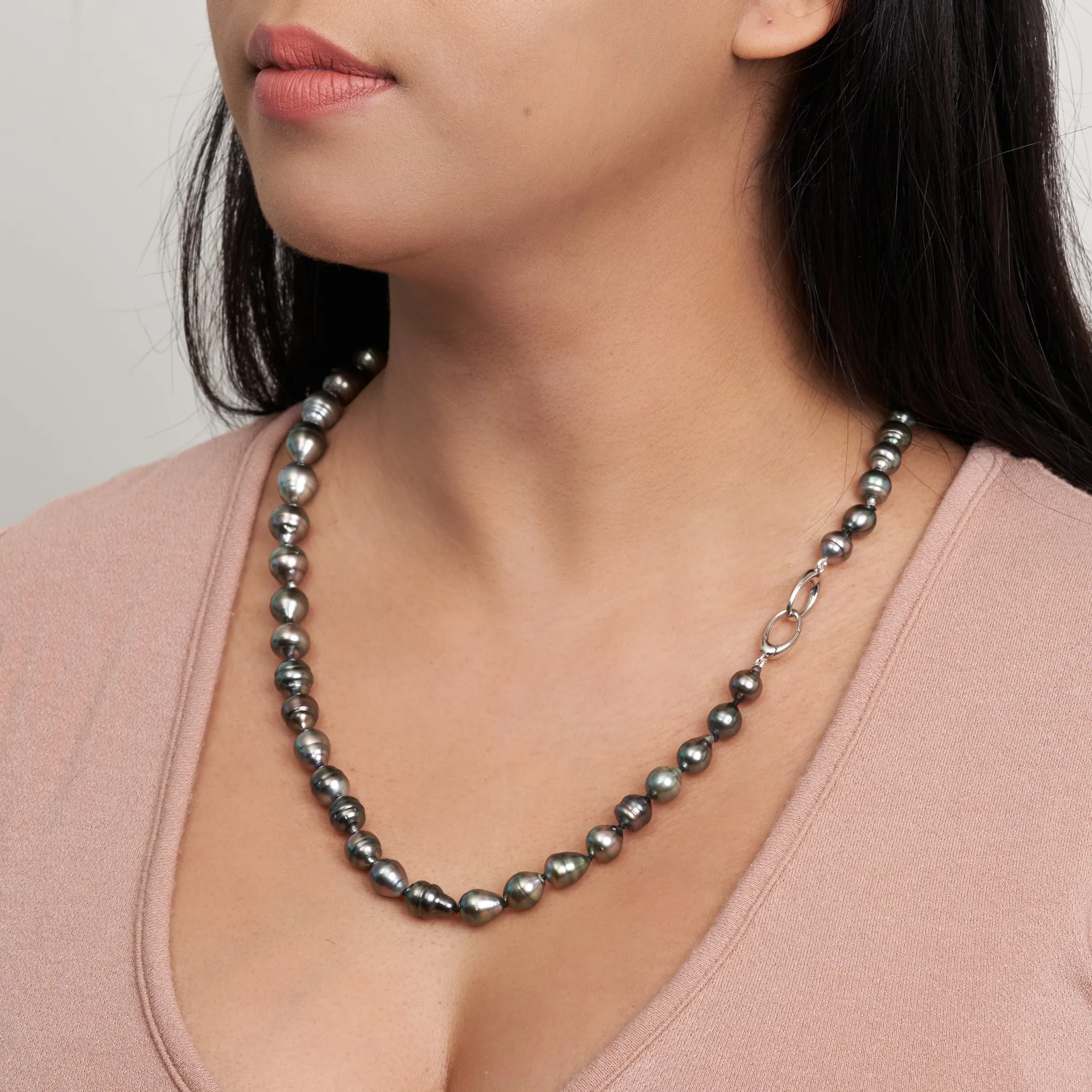 8.1-10.4 mm AA /AAA Tahitian Baroque Pearl Wrap
