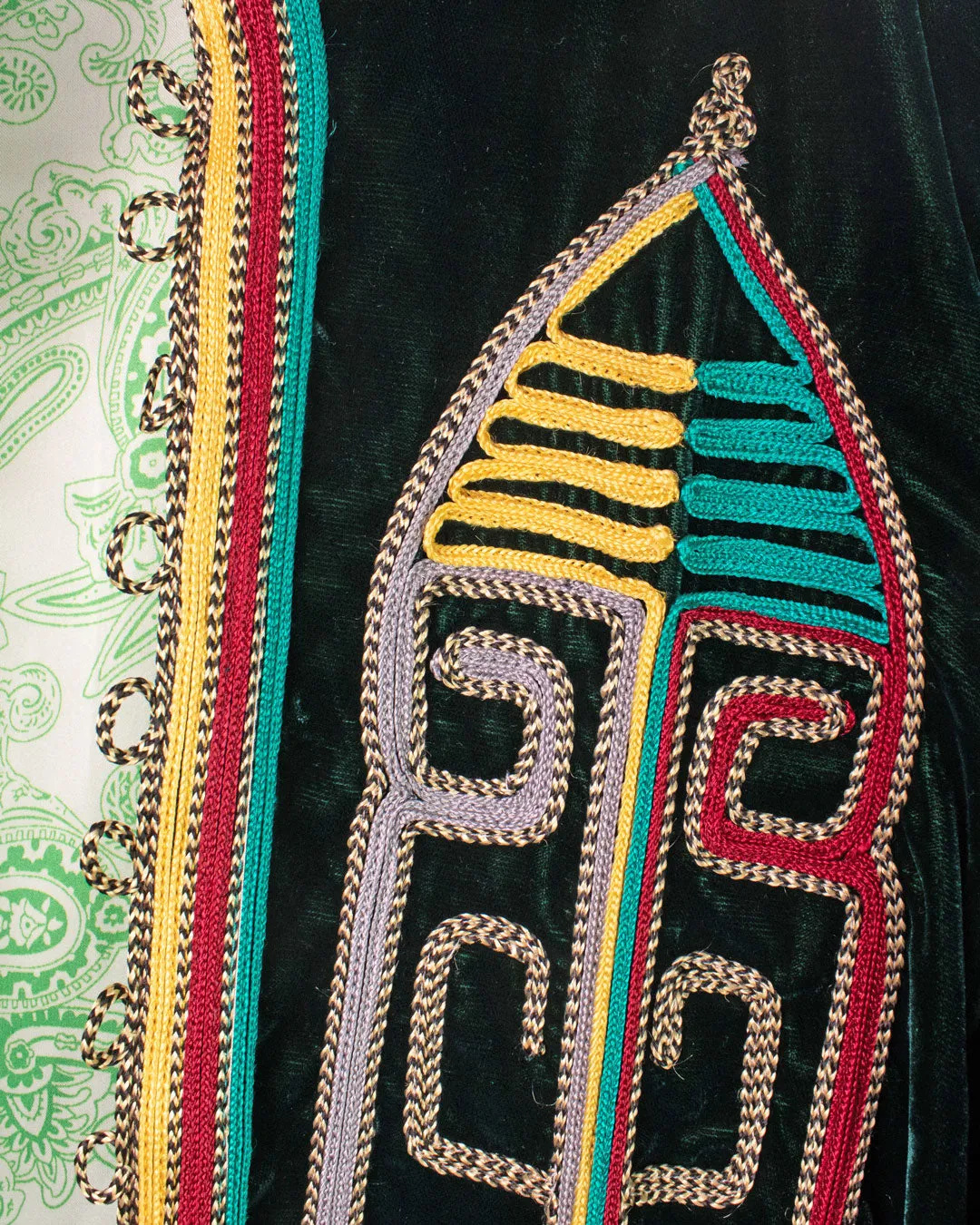 Asliah Velvet Jacket Green