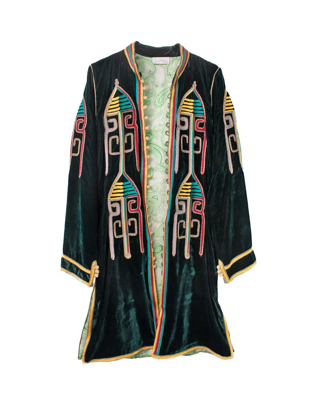 Asliah Velvet Jacket Green