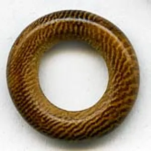 b7-wo242-Vintage palmwood rings, 21mm outer diameter, pkg of 6