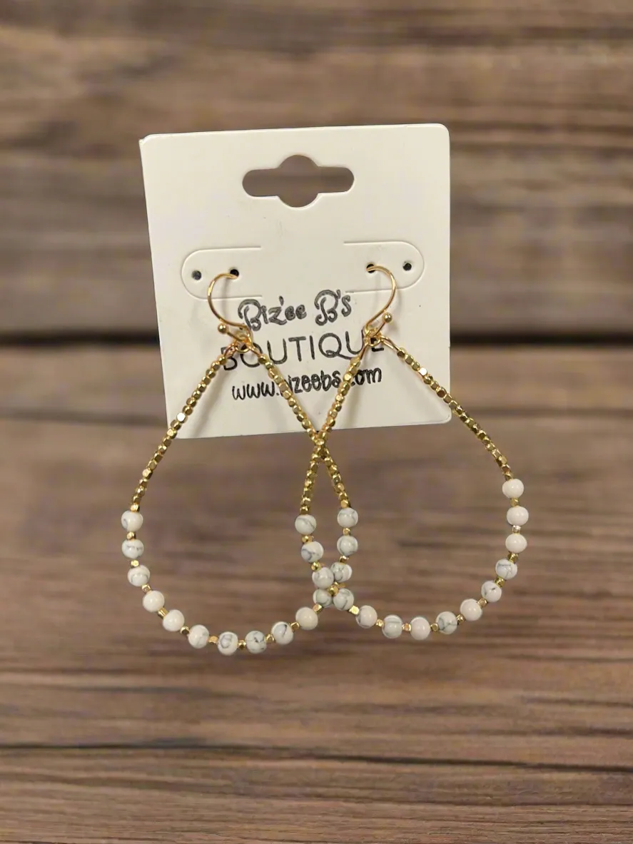 Beaded Teardrop Earrings