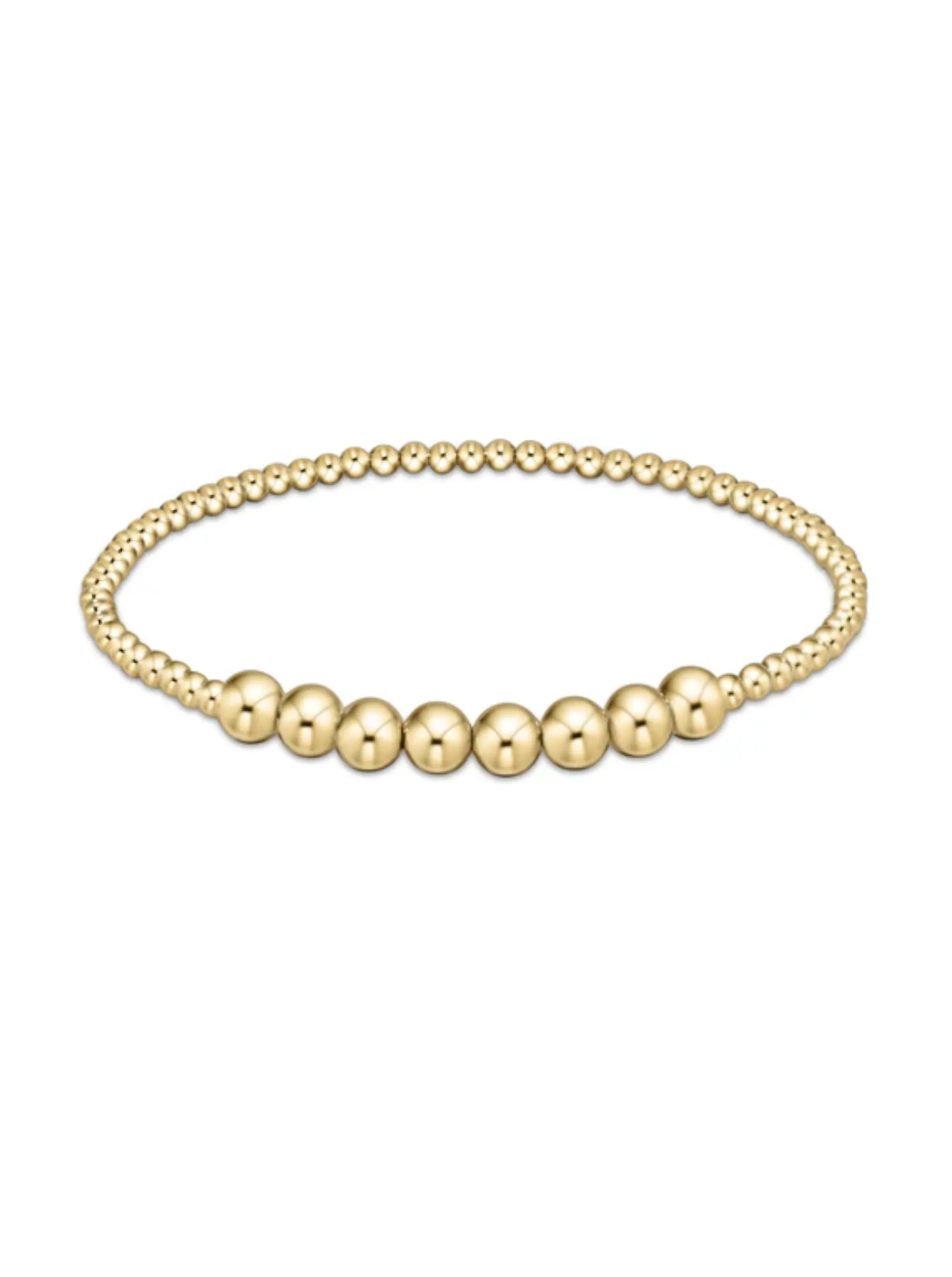 Classic Gold Beaded Bliss 2.5MM Bead Bracelet 5MM Gold [BCLG25BEBLG5]