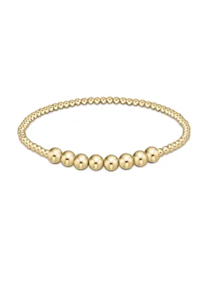 Classic Gold Beaded Bliss 2.5MM Bead Bracelet 5MM Gold [BCLG25BEBLG5]