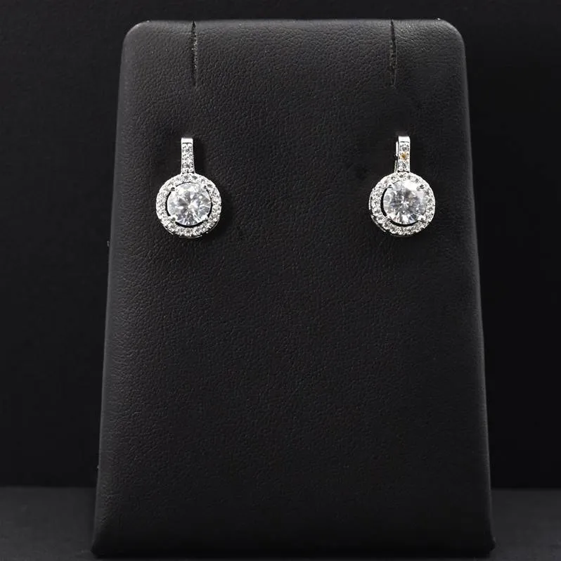 Crystal stud earrings with drop