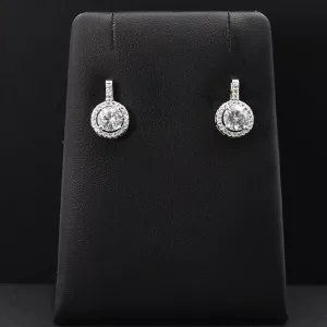 Crystal stud earrings with drop