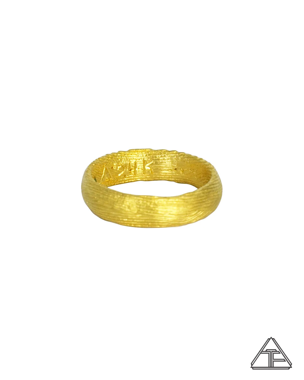 Cuttlefish: Gold Hand Engraved Band