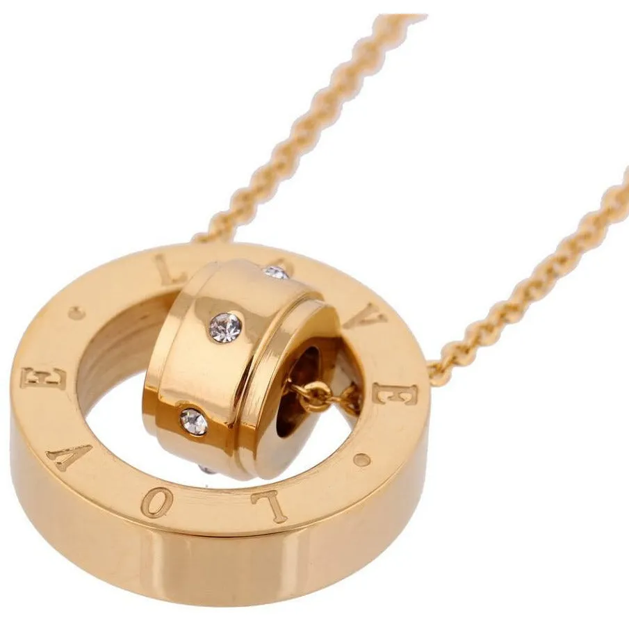 Double Love Loop Austrian Crystal Necklace