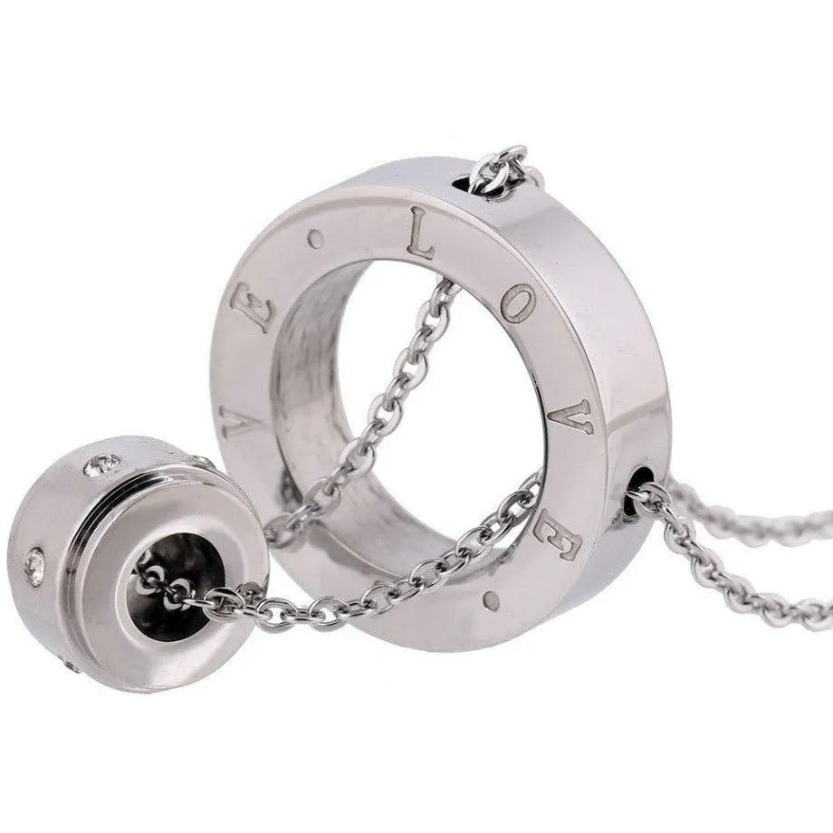 Double Love Loop Austrian Crystal Necklace