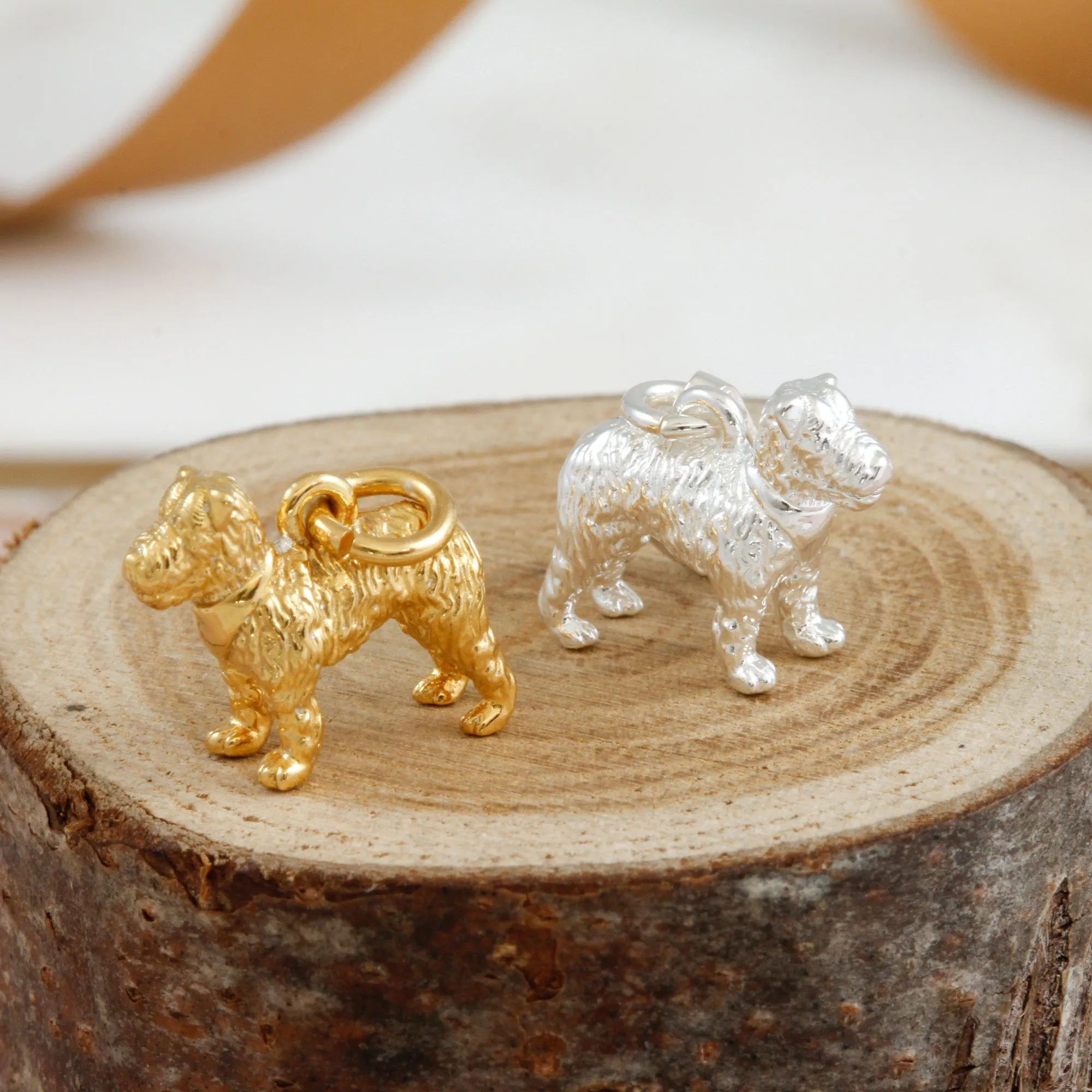 Fox Terrier Silver Dog Charm