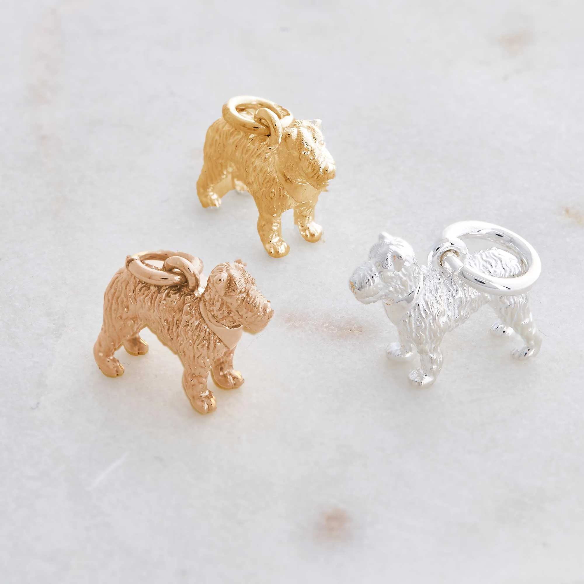 Fox Terrier Silver Dog Charm