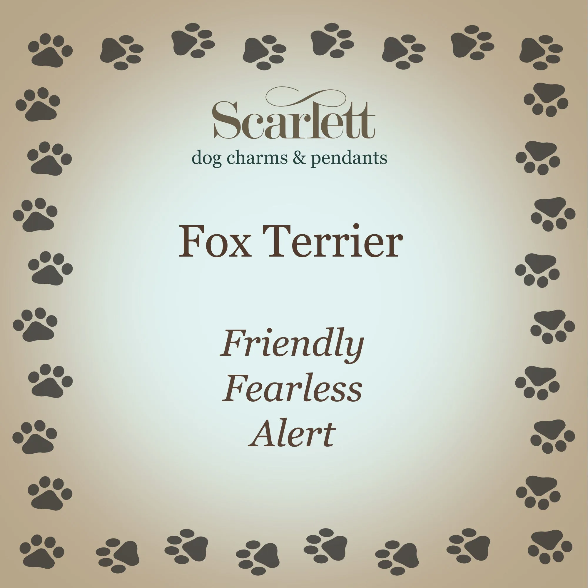 Fox Terrier Silver Dog Charm
