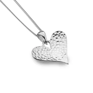 Hammered Love Heart Pendant