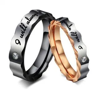 I will always be with you couple rings