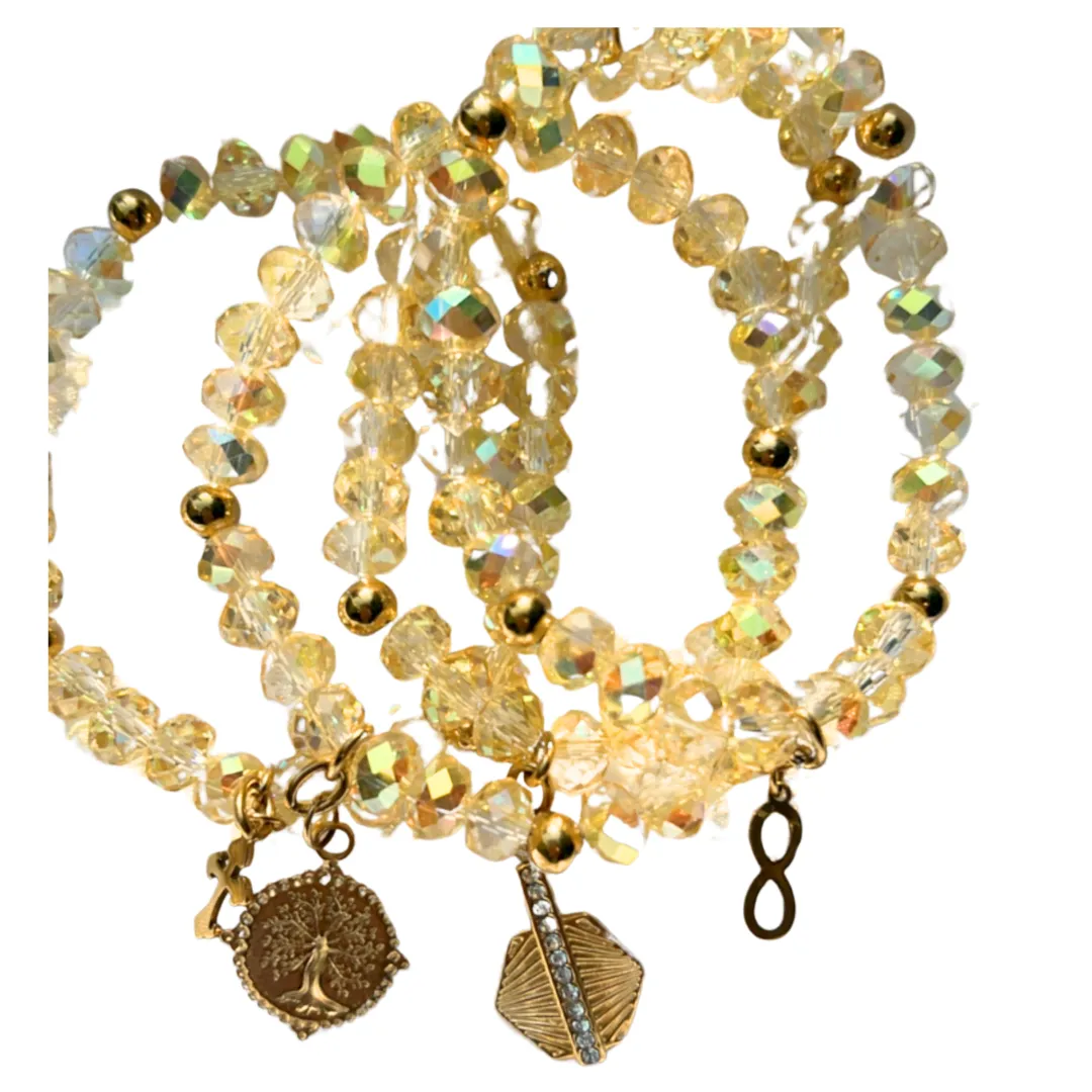 Maisy Swarovski Crystal Bracelet Stack