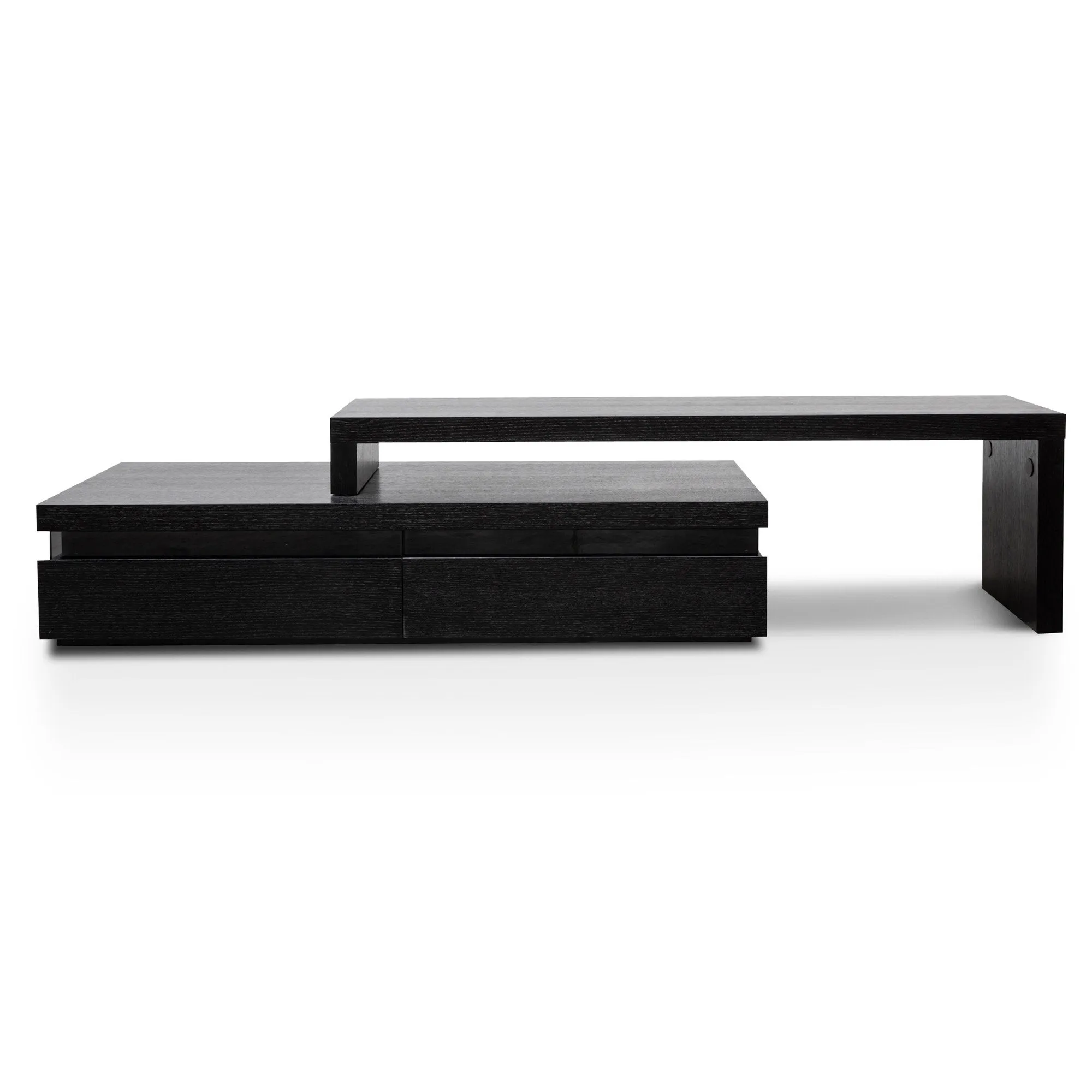 Maze 1.7-2.8m Lowline Wooden TV Entertainment Unit - Black