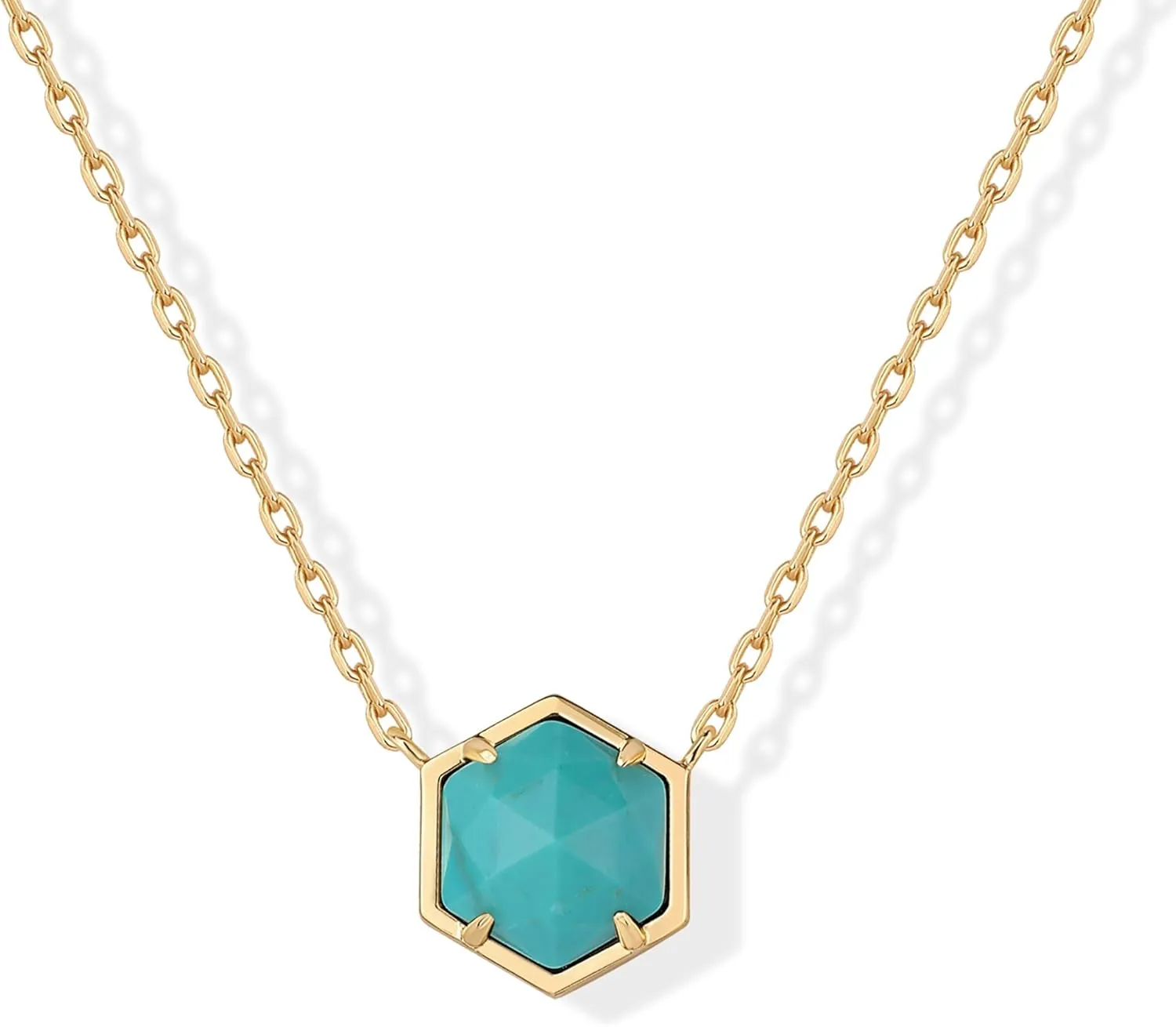 PAVOI 14K Gold Plated Gemstone Pendant Necklace | Dainty Chain Necklaces for Women | Amethyst, Onyx, Green Fluorite, Labradorite, Pearl, Rose Quartz, Agate, Sodalite, Turquoise Gemstone Pendants