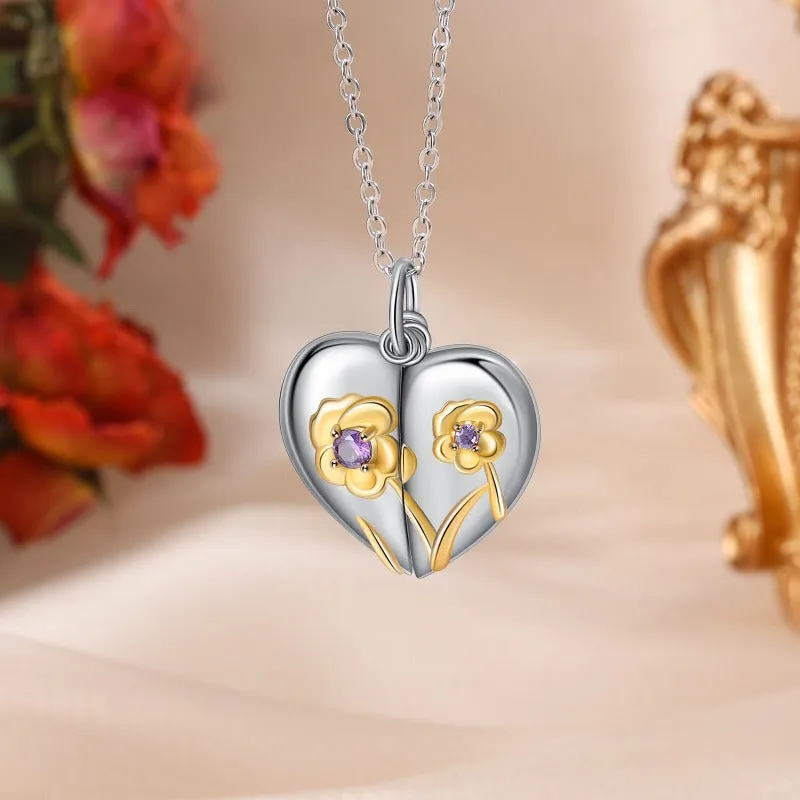 Personalized Locket 1 Name 1 Date Necklace