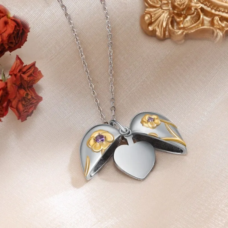 Personalized Locket 1 Name 1 Date Necklace