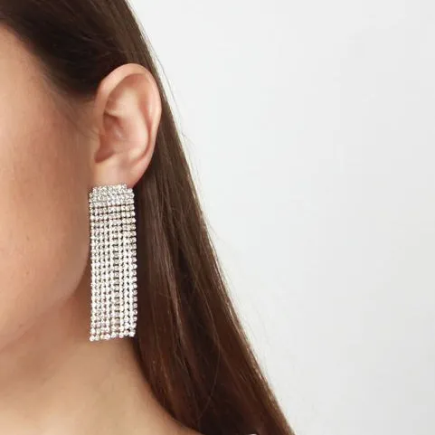 Rhinestone Drop Earrings