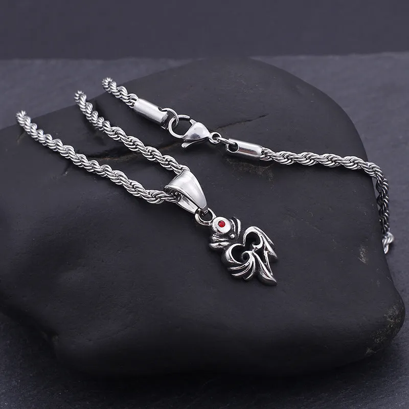 Titanium Steel Love Wings Pendant - Stylish Men's Fashion Accessory